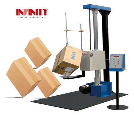 Single Arm Package Carton Box Drop Testing Machine With Digital Display 0.75KW AC 380V 50Hz