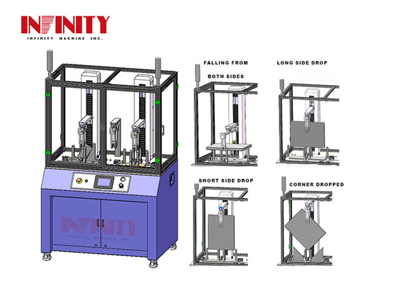 Repeated Micro drop Test Machine Servo Motor Drives Upper Clamp for 6 Sides and 4 Corners