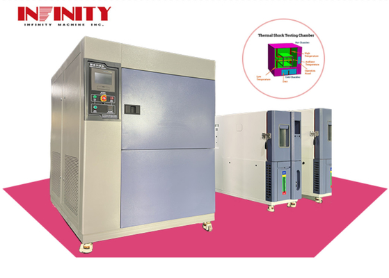 High Durability Thermal Shock Test Chamber 65 Minutes Cooling Rate ±1C Fluctuation 5Minc Recovery Time