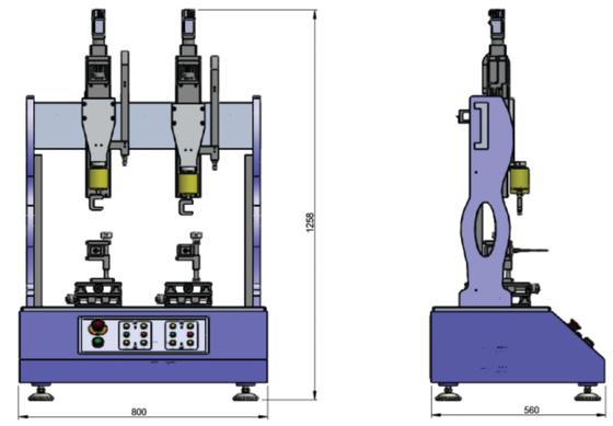 1258*800*560mm Two-station Sway Rocking Force Tester for Precise 150mm Maximum Test Trip