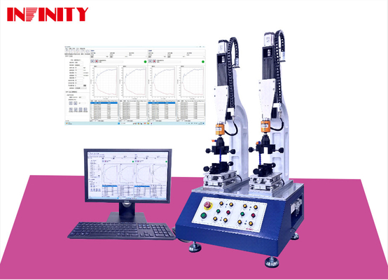 Connector Insertion And Extraction Force Testing Machine With 2 Slots Dual Station Plug And Pull Force Testing