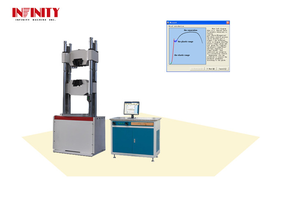 Max tensilespace 1000mm Hydraulic Universal Testing Machine for Flat Sample Clamping Thickness 0-60mm