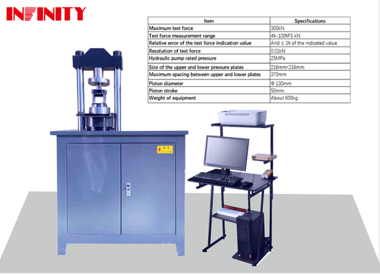 0.01kN Resolution Microcomputer Electro-hydraulic Servo Compression Testing Machine