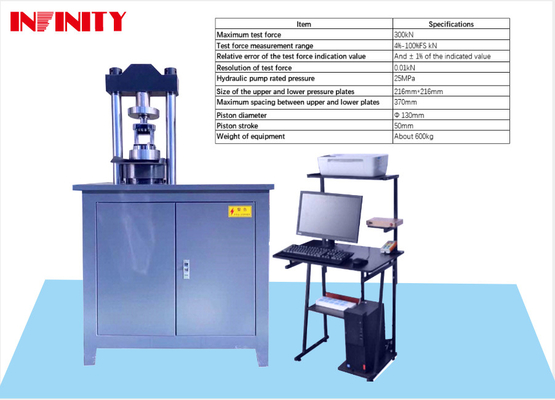 Building Bricks Concrete Compression Force Test Machine with Φ 130mm Piston Diameter