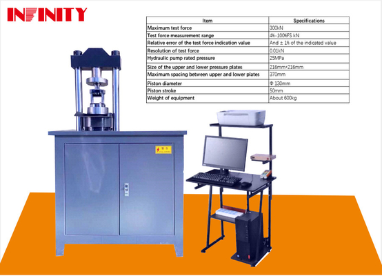 370mm Maximum Spacing Concrete Components Compression Test Machine with ±1% Relative Error