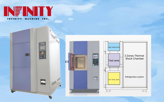 Temperature Variations Hot and Cold Impact Test Chamber with Half-compact Bitzer Compressor