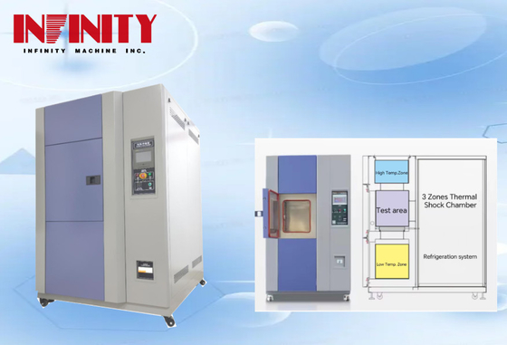 18KW Source Programmable Hot Cold Shock Test Chamber with Safe And Non-toxic Cooling