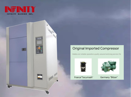 Up From RT To 150C Programmable Temperature Impact Test Chamber 40m Heating Rate Air-Cooled Condenser