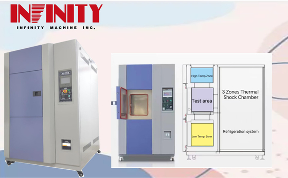 Temperature Uniformity ≦2.0C Programmable Hot Cold Shock Test Chamber with Observation Window
