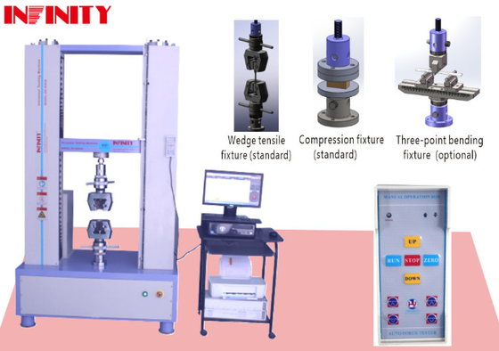 Fabric Servo Controlled Universal Tensile Testing Machine Switchable Unit Lbf/In2