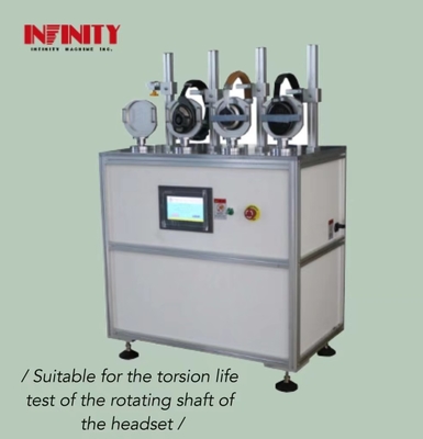 AC Servo Motor Drive Headphone Torsion Life Testing Machine For Precise Test Angle And Rotation Speed