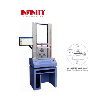 600mm Tempered Glass Ring On Ring Testing Machine Test Speed 0.01~500mm/Min