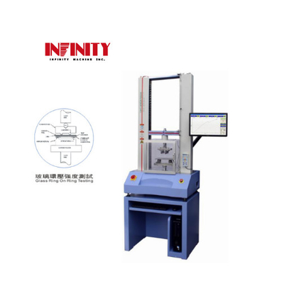 600mm Tempered Glass Ring On Ring Testing Machine Test Speed 0.01~500mm/Min