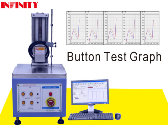 AC Servo Motor Switch Key Tester For Rubber Keystoke / Switch Button Force Testing