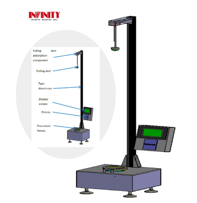 Falling Dart Impact Testing Machine Suitable For Plastic Film Impact Resistance Test