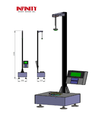 High Precision Falling Dart Impact Testing Machine Measuring Range 300g-2000g