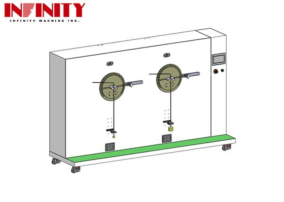 ISO 19642-2:2023 Compliant Dual Station Wire Fatigue Tester with 10~60rpm Test Speed for Cyclic Bending Cable Testing