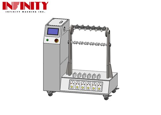Flexible Cable Flexing Test Machine With Adjustable Bending Angle 1~180° IEC 60884-1 Standard And 6 Sets Jig