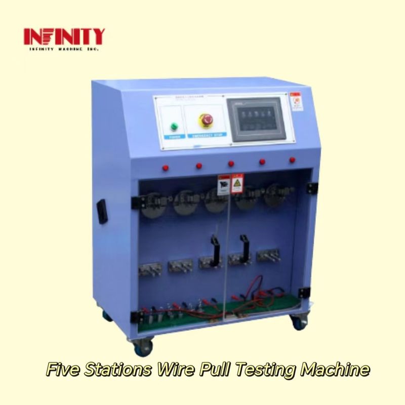 Touch Screen PLC Control 5Station Wire Pull Testing Equipment for Customer Requirements