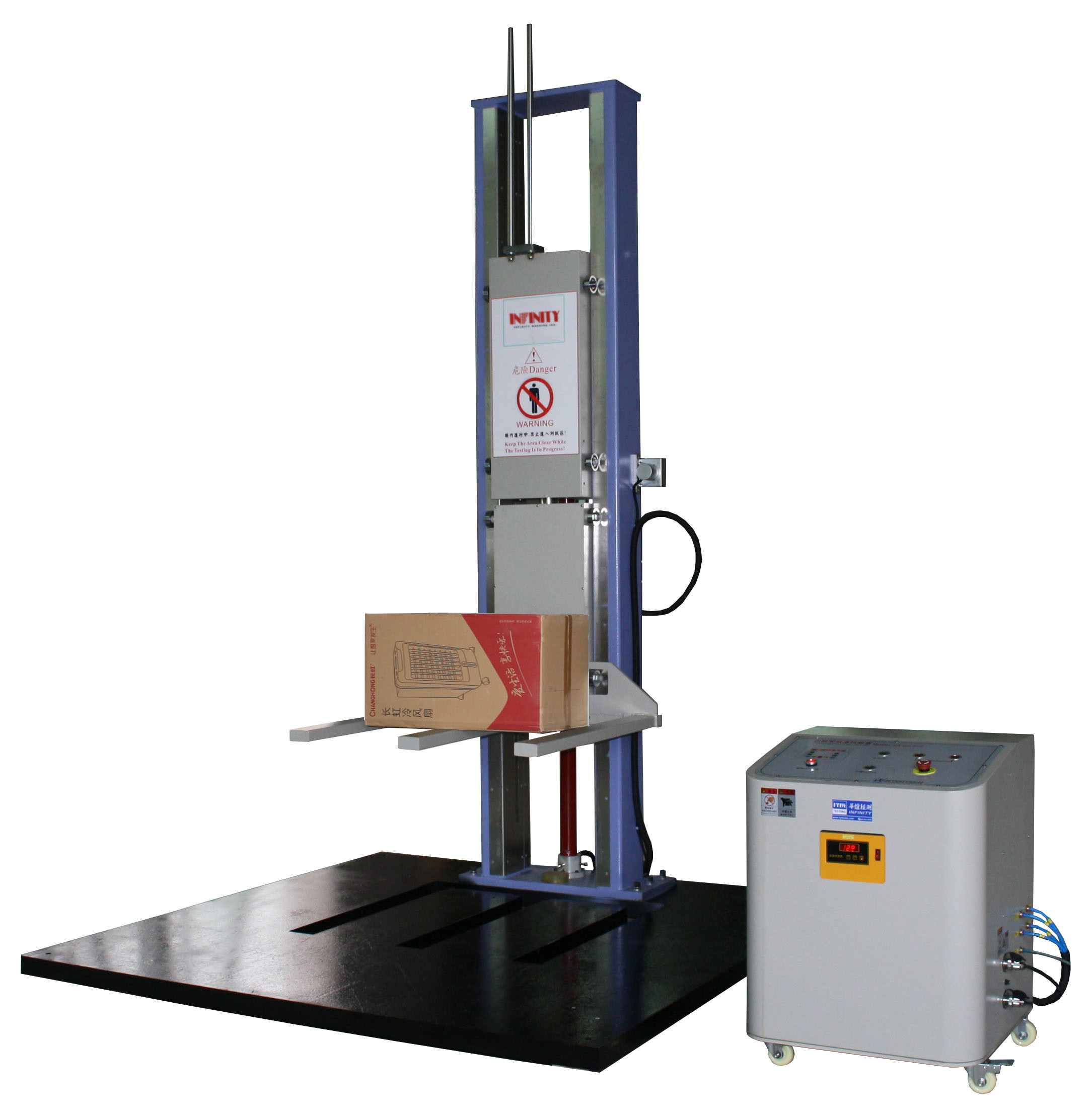 Paper Package Free Fall Drop Tester , 2.5 Kva Drop Weight Impact Test Machine
