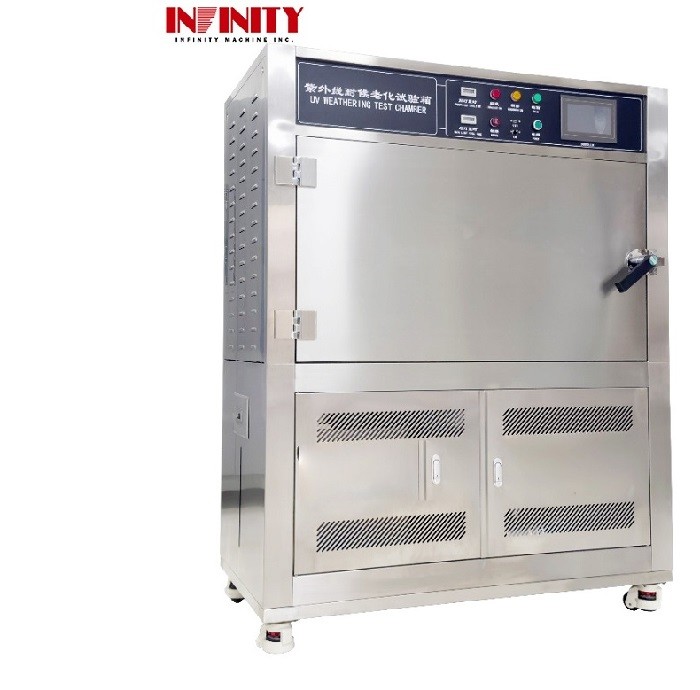 UV Weathering Test Chamber Irradiance Adjustable Within 1.0W/M2 Temperature Range RT+20℃~70℃