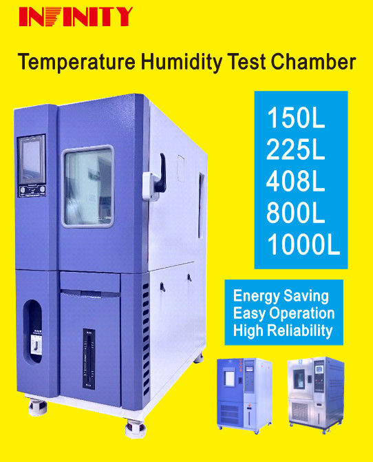 Refrigeration Compressor Programmable Constant Temperature Humidity Test Chamber With Window Lighting Device