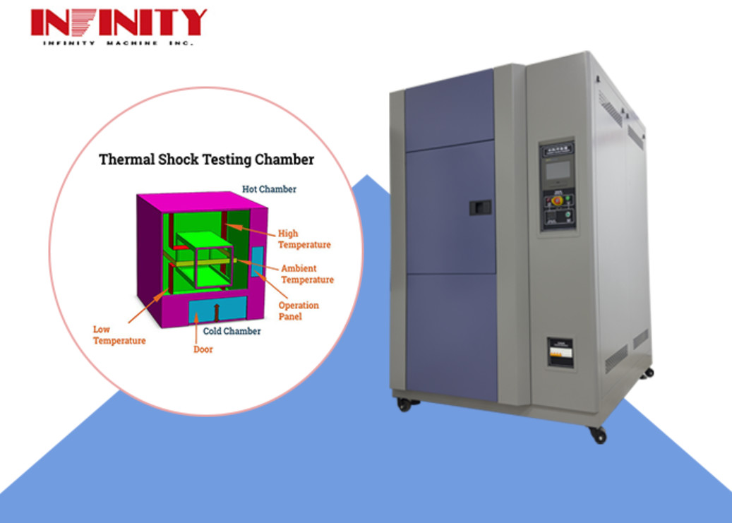 100L High Heating Rate Thermal Shock Test Chamber With Carbon Steel Plate Insulation Box