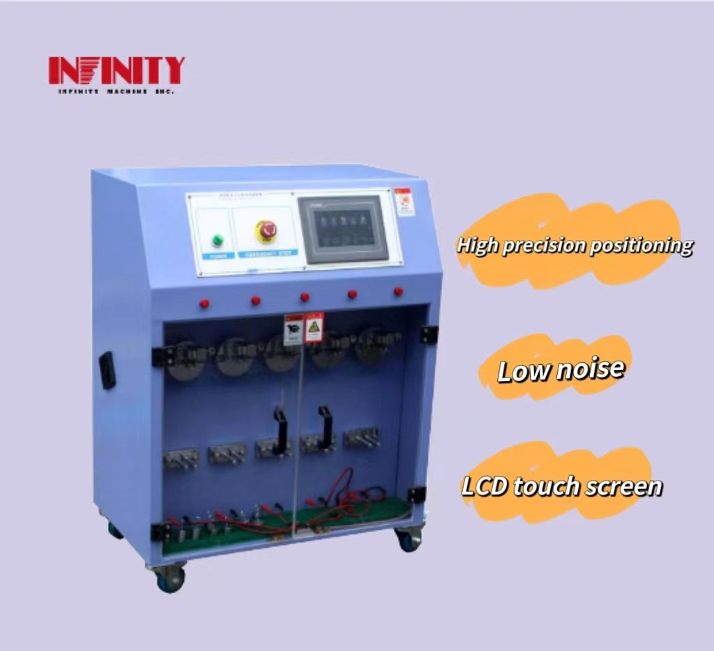Durable Use Five Stations Wire Testing Machine for Signal Line Swing Folding Test