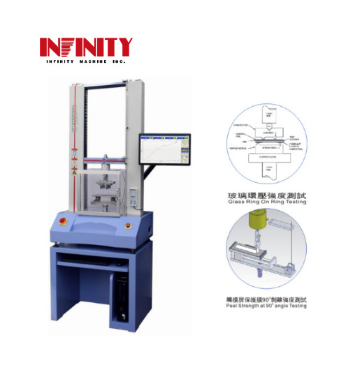 600mm Tempered Glass Ring On Ring Testing Machine Test Speed 0.01~500mm/Min