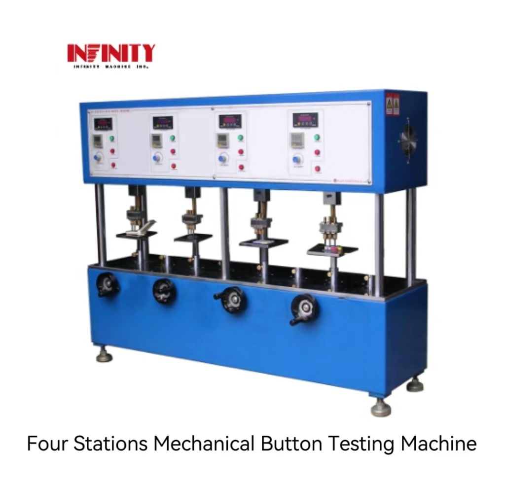 Economy Type Tablet Lifespan Test Four Stations Mechanical Button Testing Machine