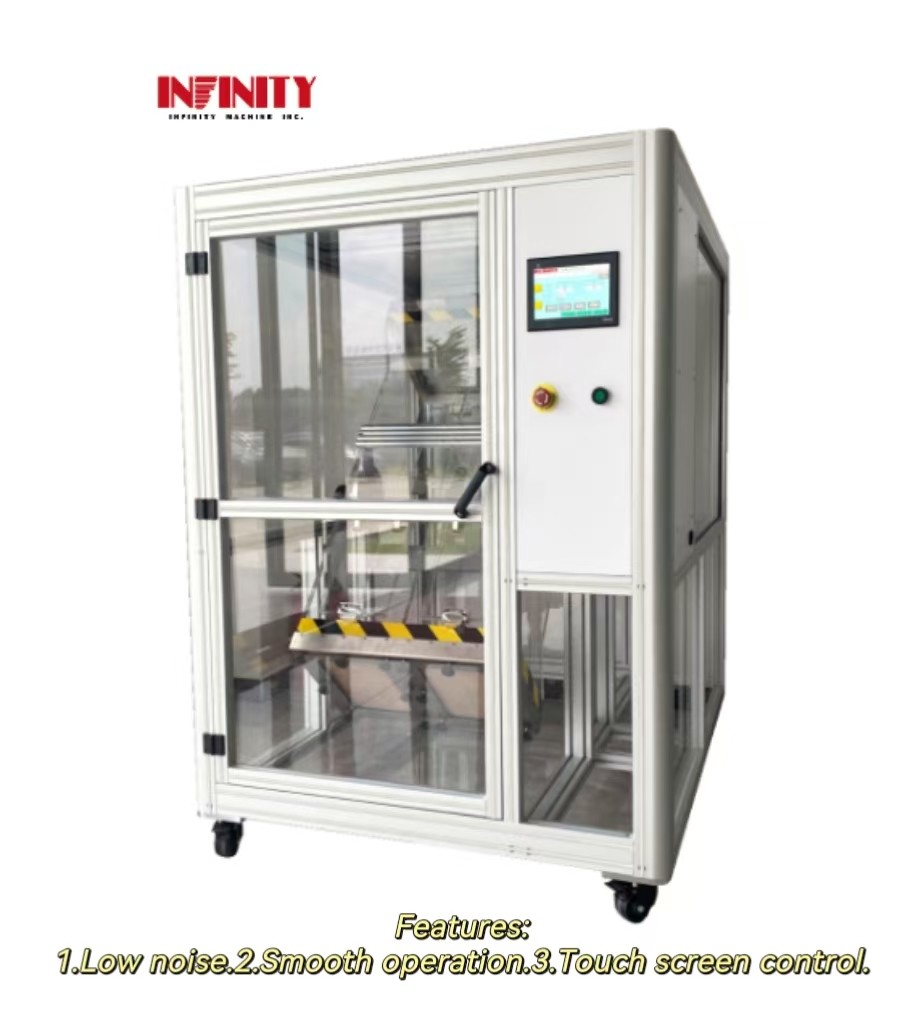 Touch Screen Control Double Tumbling Barrel Drop Testing Machine For Electronic Device