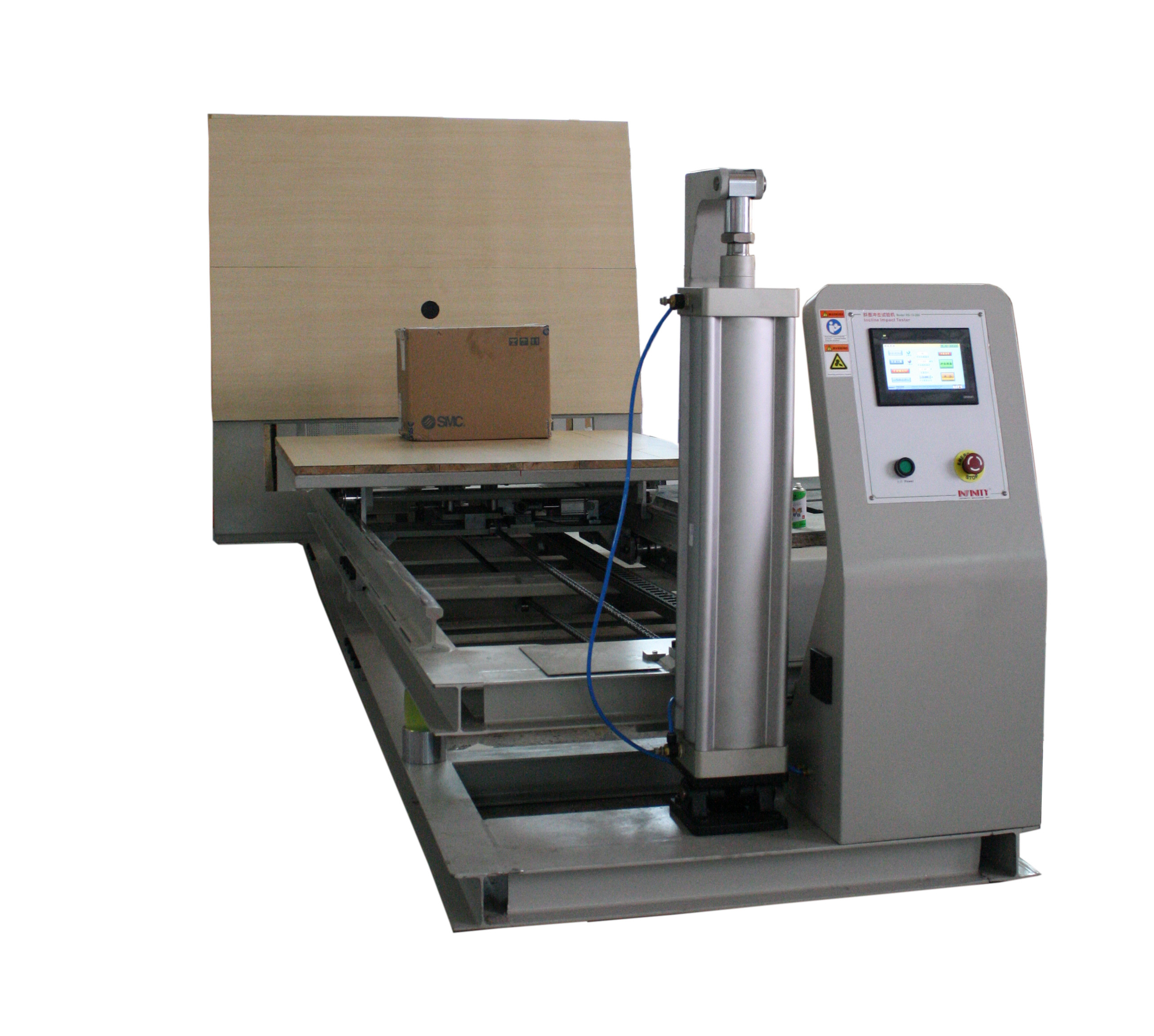 Slope Inclined Impact Testing Machine With LCD Panel For Box / Carton Packing Material